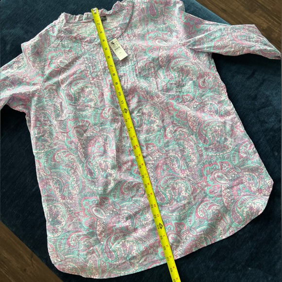 NWT Talbots Pastel Paisley Long Sleeve Blouse Plus Petite Size XP - Picture 12 of 14